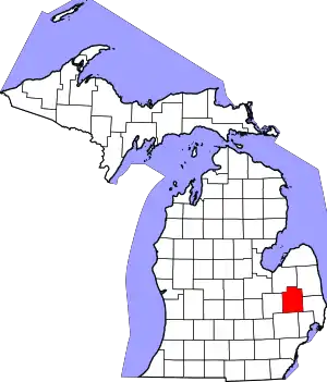 Lapeer County map