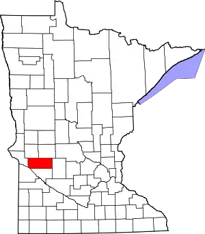 Map of Minnesota highlighting Swift County