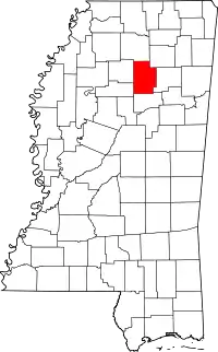 State map highlighting Calhoun County