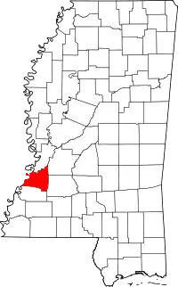 State map highlighting Claiborne County