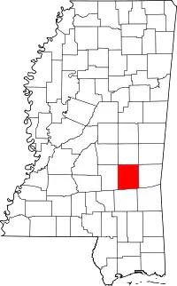 State map highlighting Jasper County