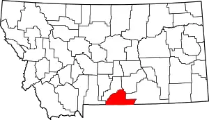 State map highlighting Carbon County