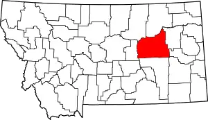 State map highlighting Garfield County