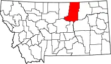 State map highlighting Phillips County