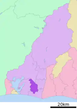 Location of Naka-ku in  Shizuoka