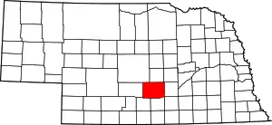 Map of Nebraska highlighting Buffalo County