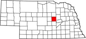 Map of Nebraska highlighting Greeley County