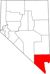 State map highlighting Clark County