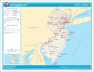 Image 38Map of New Jersey's major transportation networks and cities (from New Jersey)