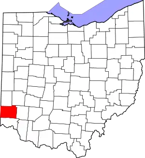 State map highlighting Butler County