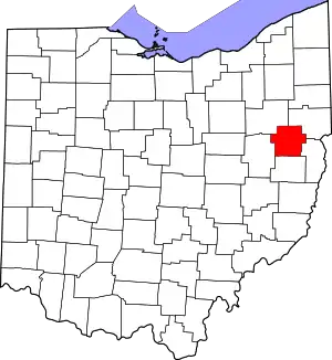 State map highlighting Carroll County