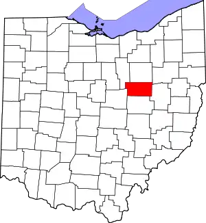 State map highlighting Holmes County