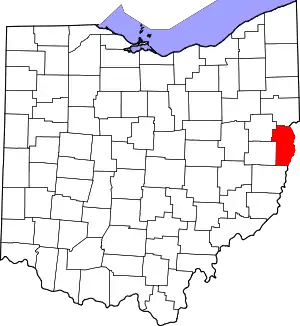 State map highlighting Jefferson County