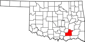 Atoka County map