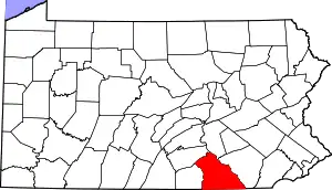 State map highlighting York County