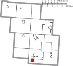 Location of New Straitsville in Perry County