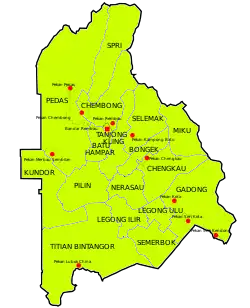 Location of Rembau in Rembau District