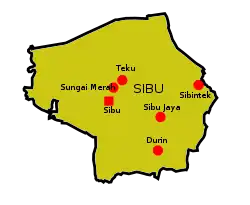 Location of Sibu District