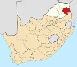 Location in South Africa