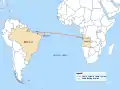 Route of the South Atlantic Cable System