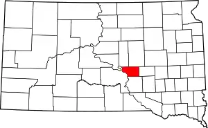 State map highlighting Buffalo County