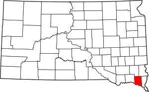 State map highlighting Clay County