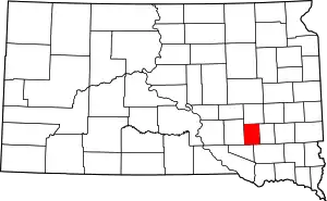 State map highlighting Davison County