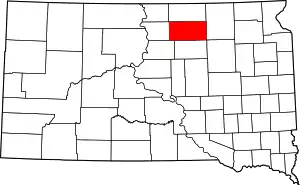 State map highlighting Edmunds County