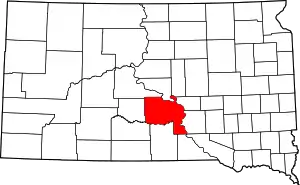 State map highlighting Lyman County