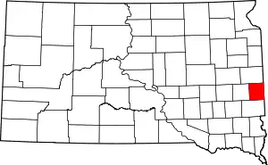 State map highlighting Moody County