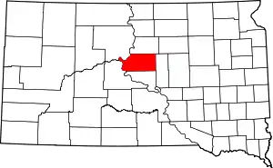 State map highlighting Sully County