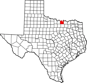 State map highlighting Cooke County