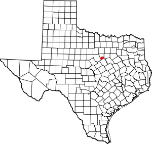 State map highlighting Somervell County