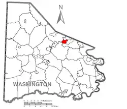 Location of Thompsonville in Washington County