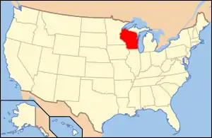 Image 37Location of Wisconsin in the United States (from Geography of Wisconsin)