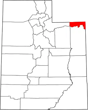 State map highlighting Daggett County