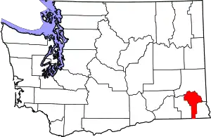 State map highlighting Garfield County