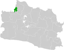 Location within West Java