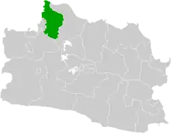 Location within West Java