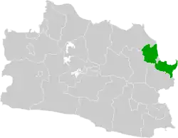 Location within West Java