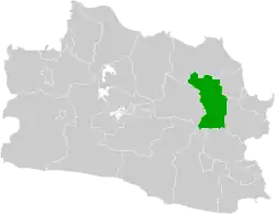 Location within West Java