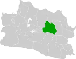 Location within West Java