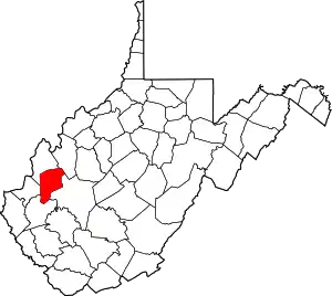 Map of West Virginia highlighting Putnam County