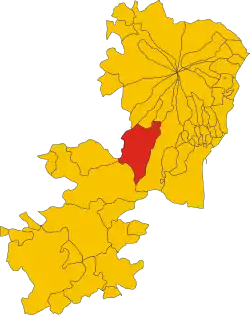 Paternò within the Province of Catania