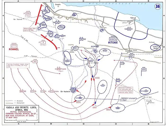 150th Brigade's position at the start of the battle can be seen in the map