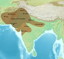 The Indo-Scythians ruled in northwestern South Asia from circa 100 BC