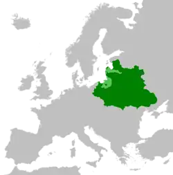 Polish-Lithuanian Commonwealth and its fiefs in 1619