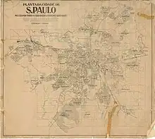 Map of São Paulo 1924