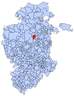 Municipal location of Rublacedo de Abajo in Burgos province