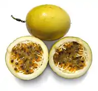 Yellow passionfruit (Passiflora edulis f. flavicarpa)